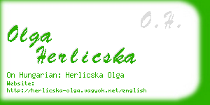 olga herlicska business card